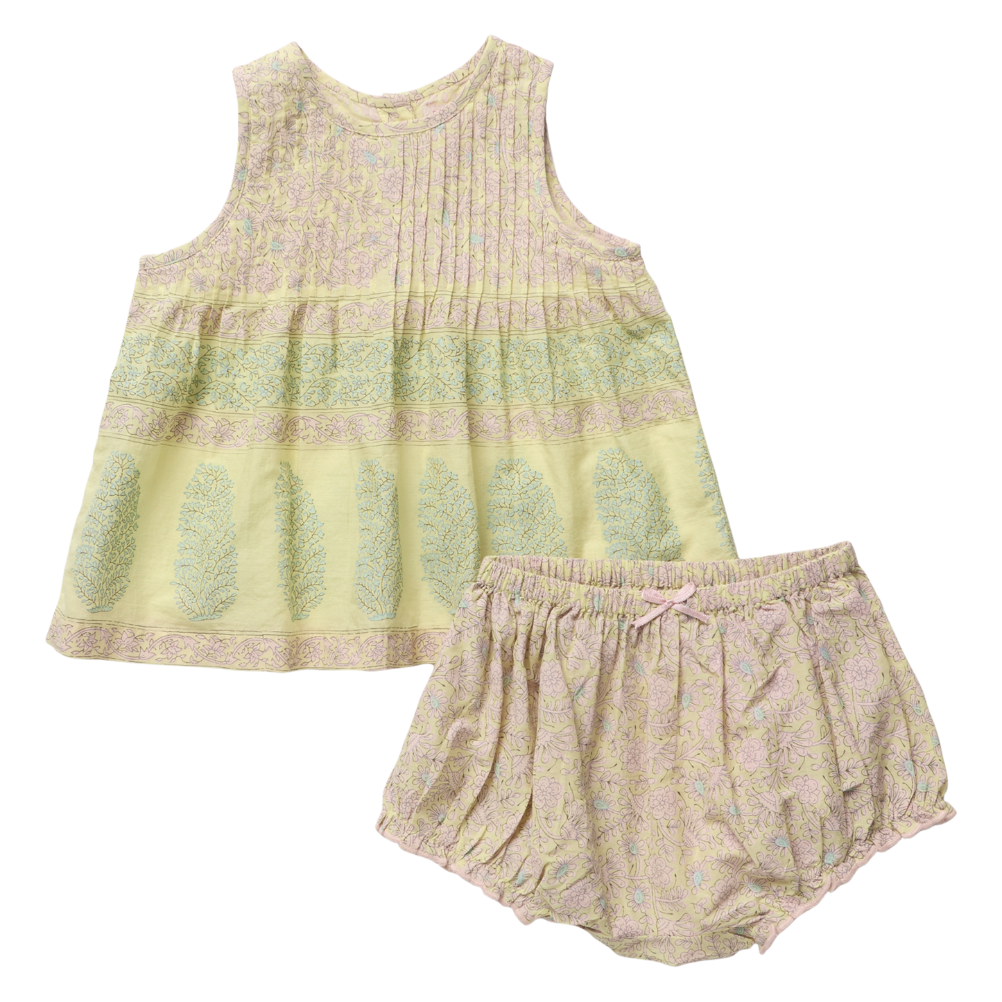Baby Girls Jaipur 2-PC Set - Citrus Garden Border