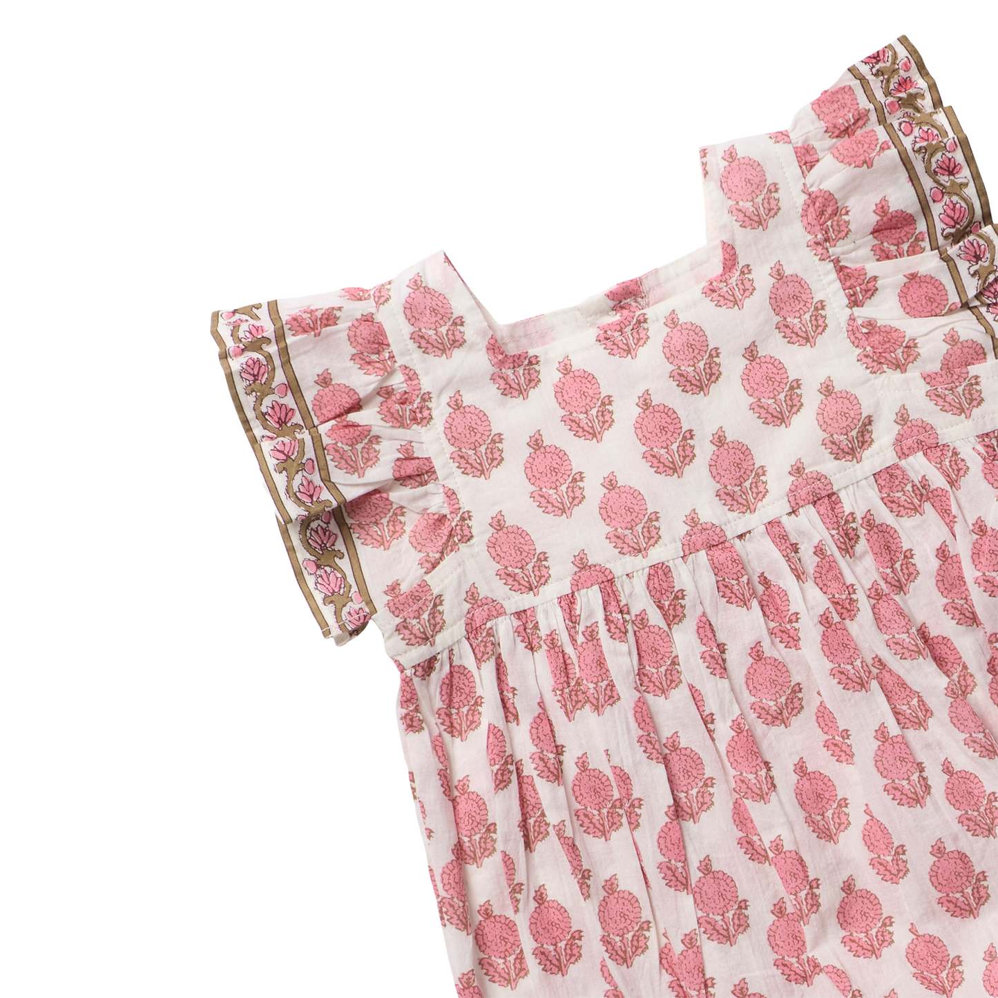 Girls Elsie Dress - Pink Dahlia Floral