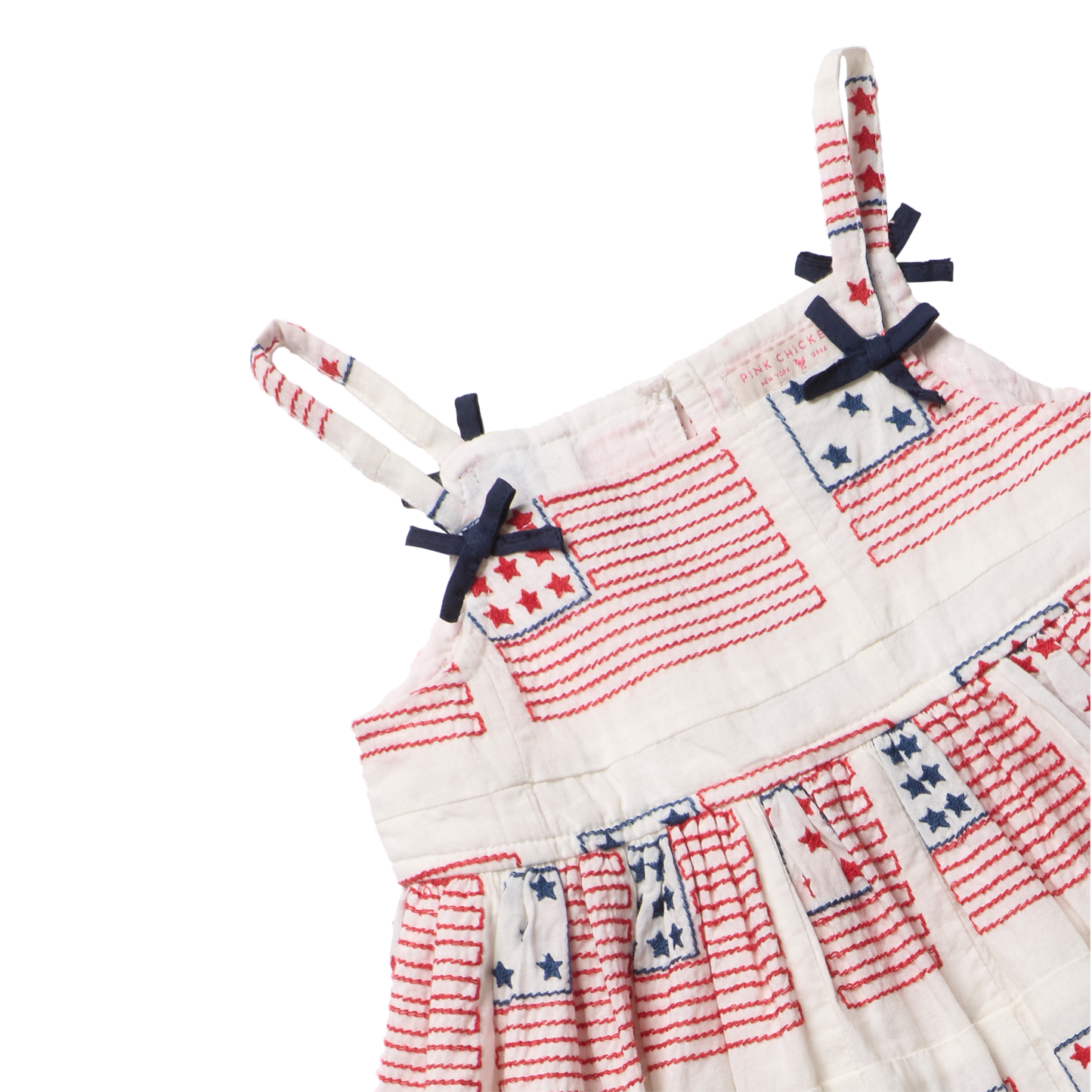 Girls Tia Dress - flag embroidery