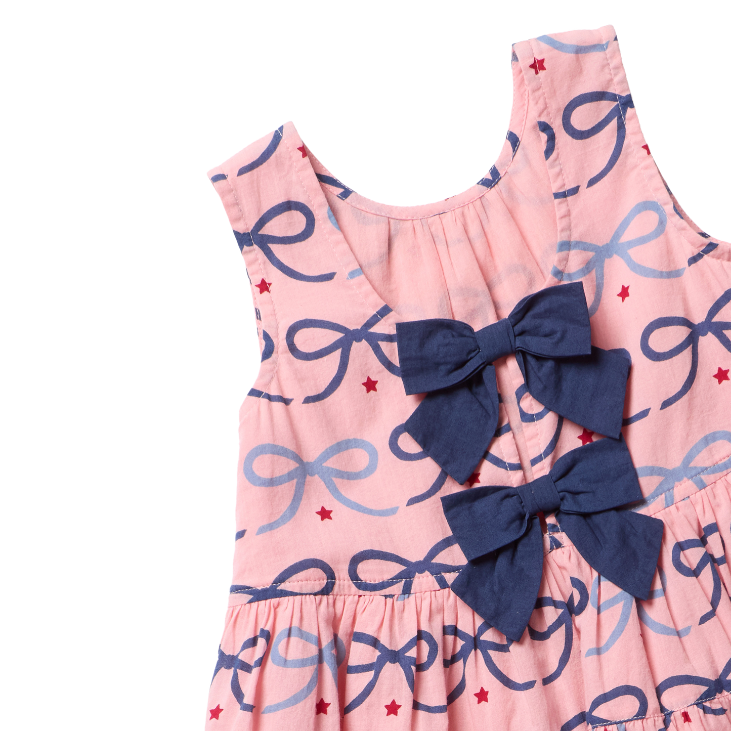 Girls Eloise Dress - Pink Bows
