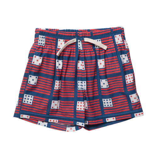 Baby Boys Swim Trunk - Navy Flag