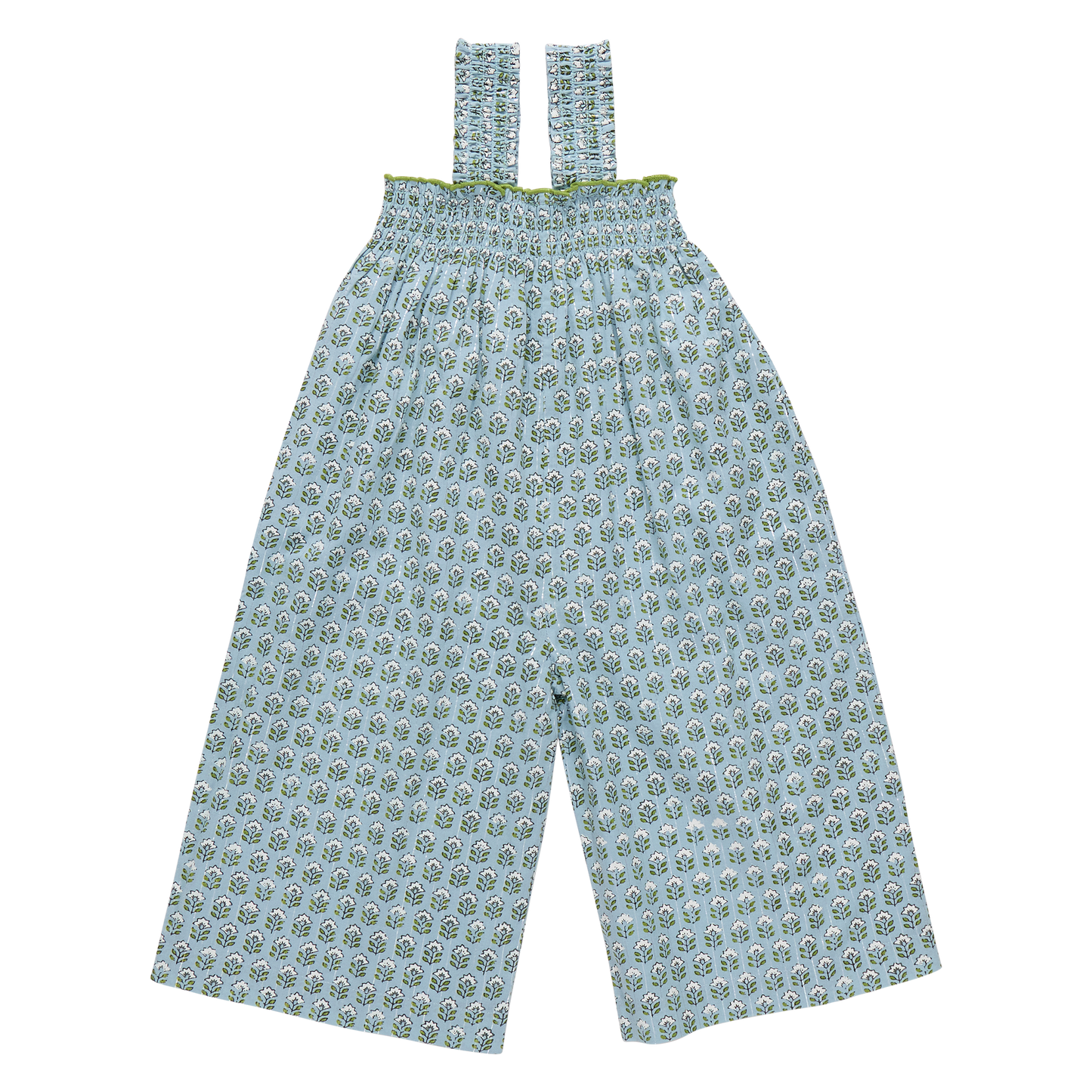 Girls Eleven Jumper - Blue Prairie Block Print