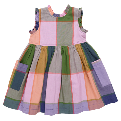 Girls Alyssa Dress - Plaid Madras