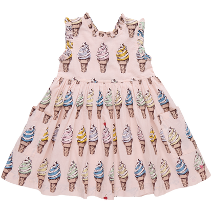 Girls Alyssa Dress - Pink Soft Serve