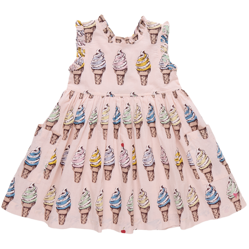 Girls Alyssa Dress - Pink Soft Serve