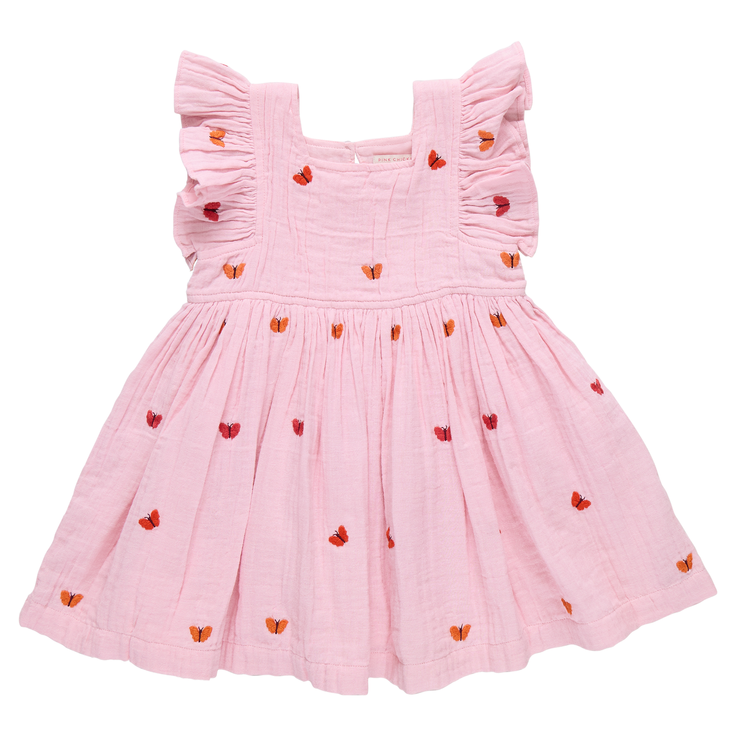 Girls Elsie Dress - Butterfly Embroidery