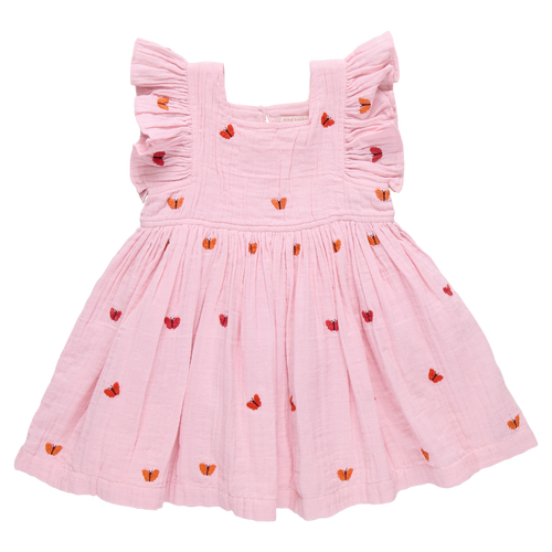 Girls Elsie Dress - Butterfly Embroidery