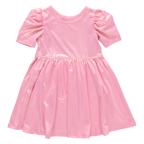 Girls Lame Laurie Dress - Light Pink