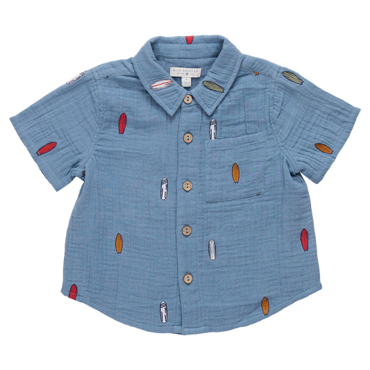 Boys Jack Shirt - Surfboard Embroidery