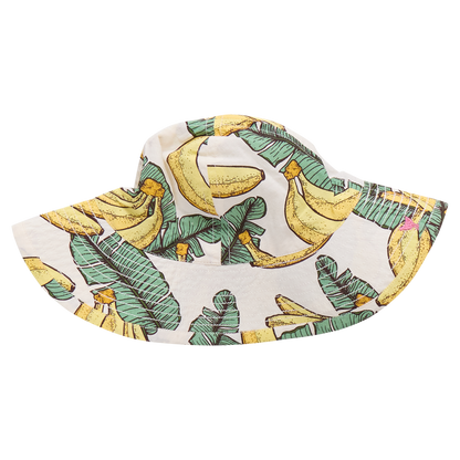 Baby Girls Sun Hat - Banana Leaves