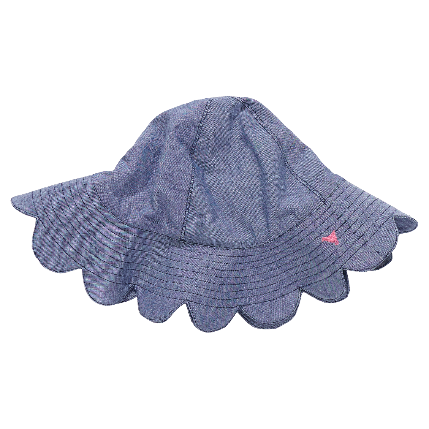 Baby Girls Scallop Sun hat - Chambray