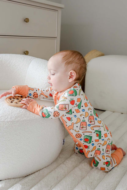 Convertible Bamboo Zip Romper | Snack Attack