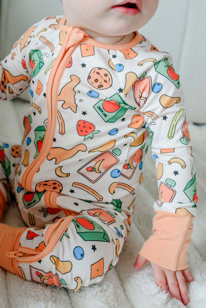 Convertible Bamboo Zip Romper | Snack Attack