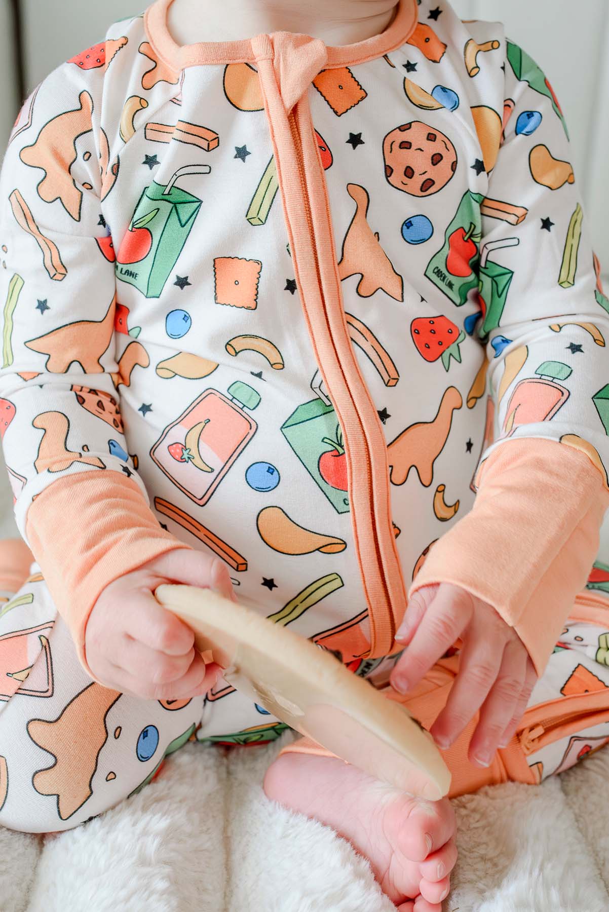 Convertible Bamboo Zip Romper | Snack Attack
