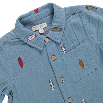 Baby Boys Jack Shirt - Surfboard Embroidery
