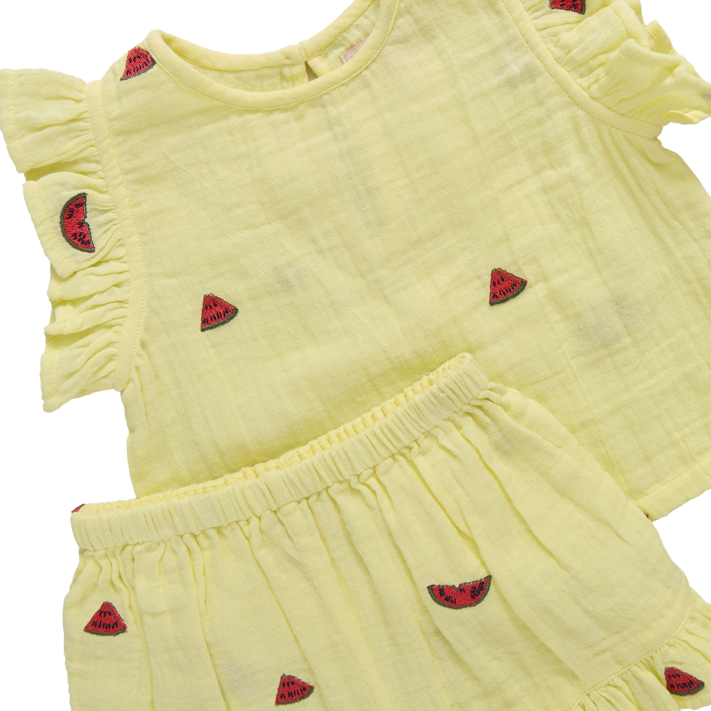 Baby Girls Roey 2-PC Set - Watermelon Embroidery