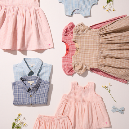 Girls Breyton Dress - Cocoa Gingham
