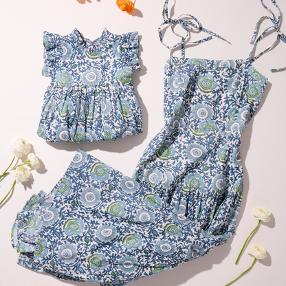 Womens Marilyn Dress - Blue Lisbon Floral