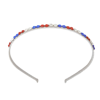 Crystal Headband - Red, White & Blue