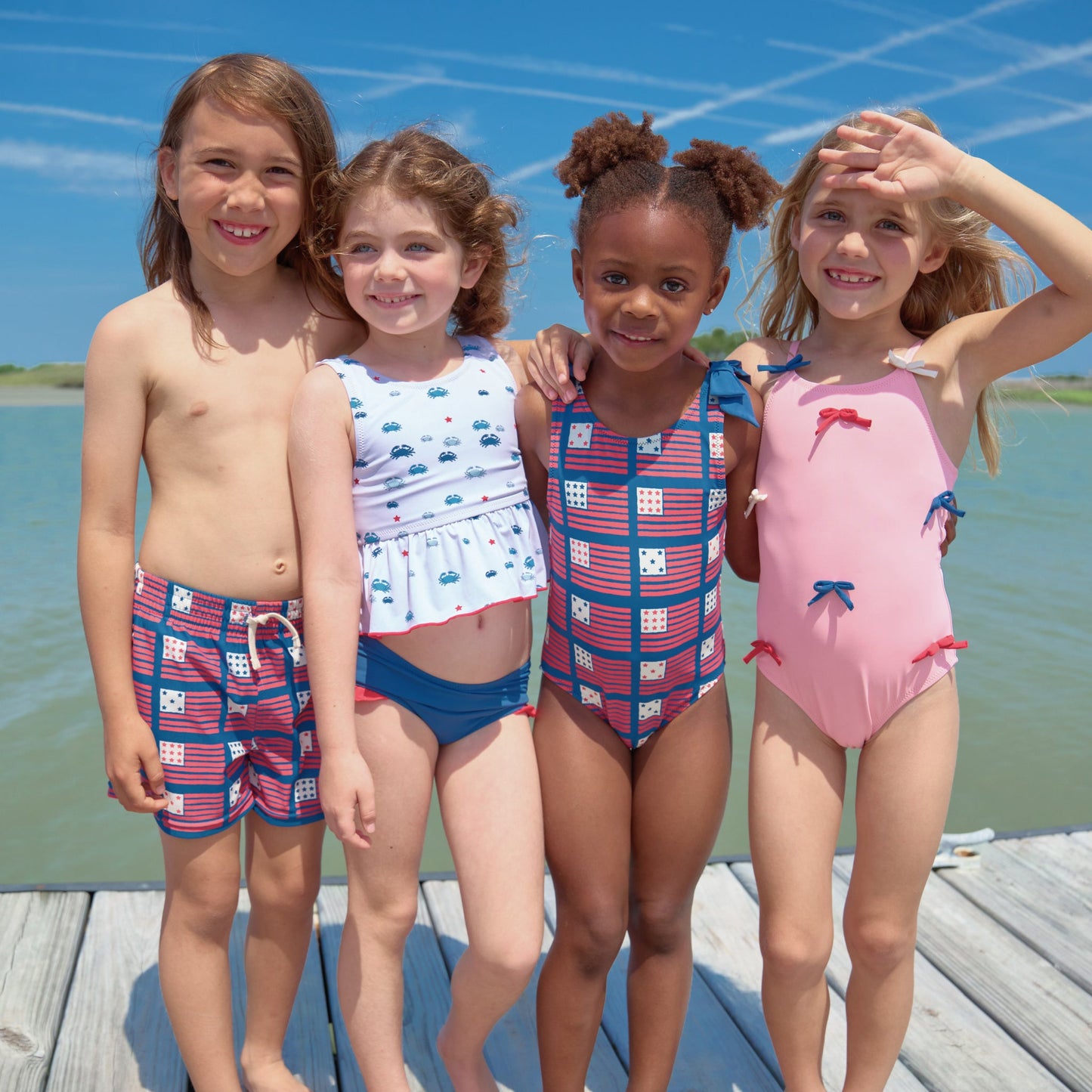 Girls Palmer Tankini - Small Crabs