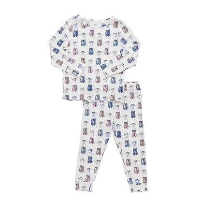 Kids Bamboo PJ Set - Ballet Slippers