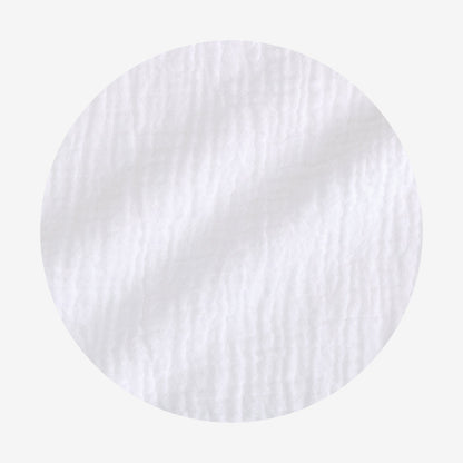 White Cotton Crinkle Button Down Short Set