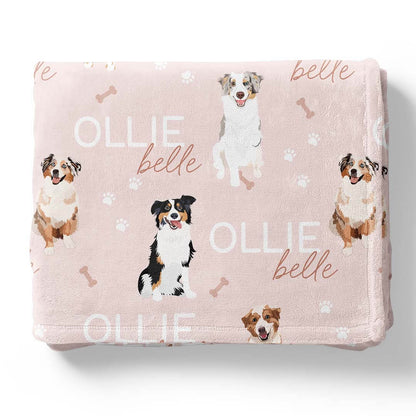 Personalized Kids Blanket | Australian Shepherd