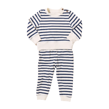Baby Jersey Jax Jogger Set - Navy Stripe