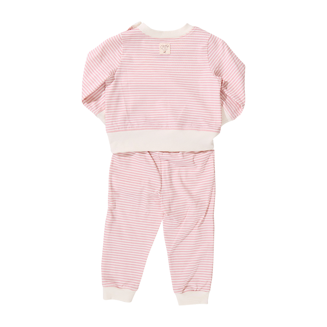 Baby Jersey Jax Jogger Set - Pink Stripe