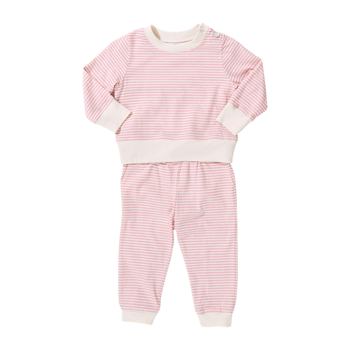 Baby Jersey Jax Jogger Set - Pink Stripe
