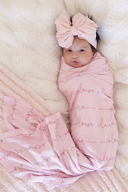 Personalized Baby Name Swaddle Blanket