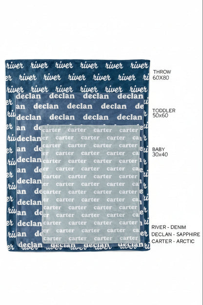 Baby Blues Personalized Color Blanket