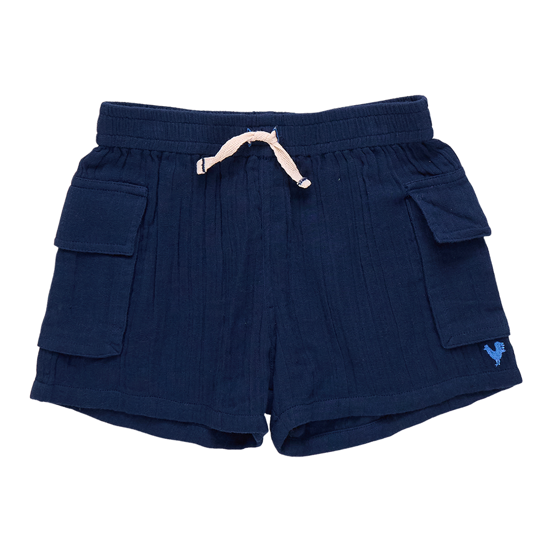 Baby Boys Pull On Short - Navy