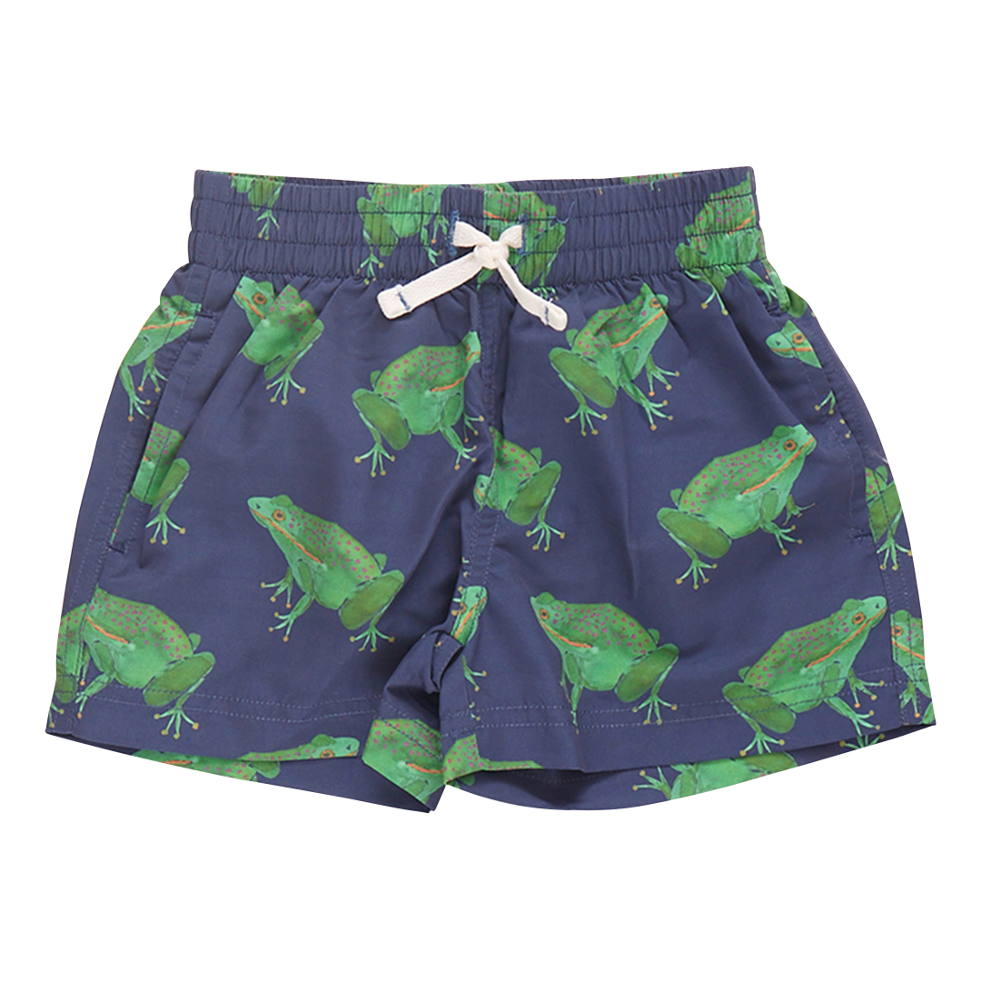 Baby Boys Swim Trunk - Navy Frogs