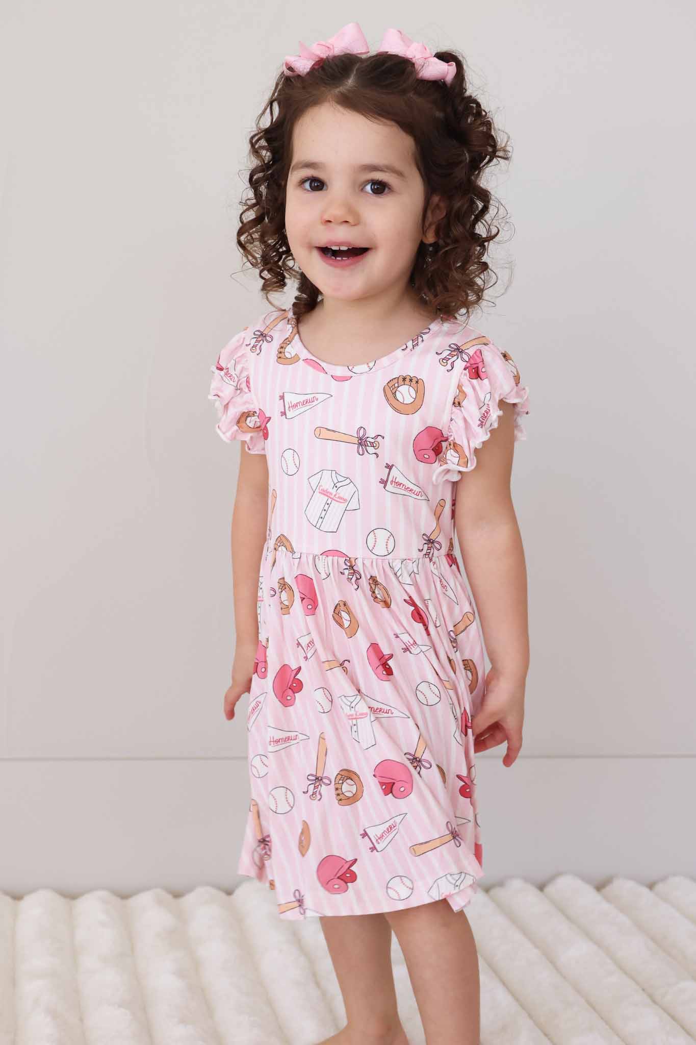 Girls' Ruffle Twirl Dress | Ballpark Babes