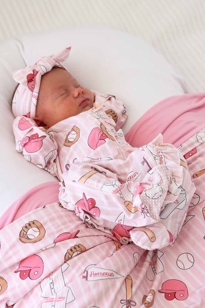 Ballpark Babes Knit Large Bow Headwrap