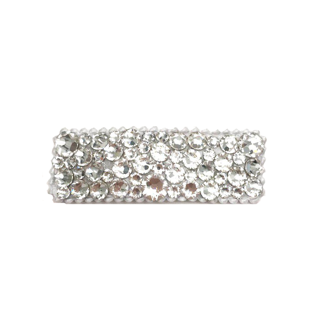 Crystal Filled Snap Clip - Clear