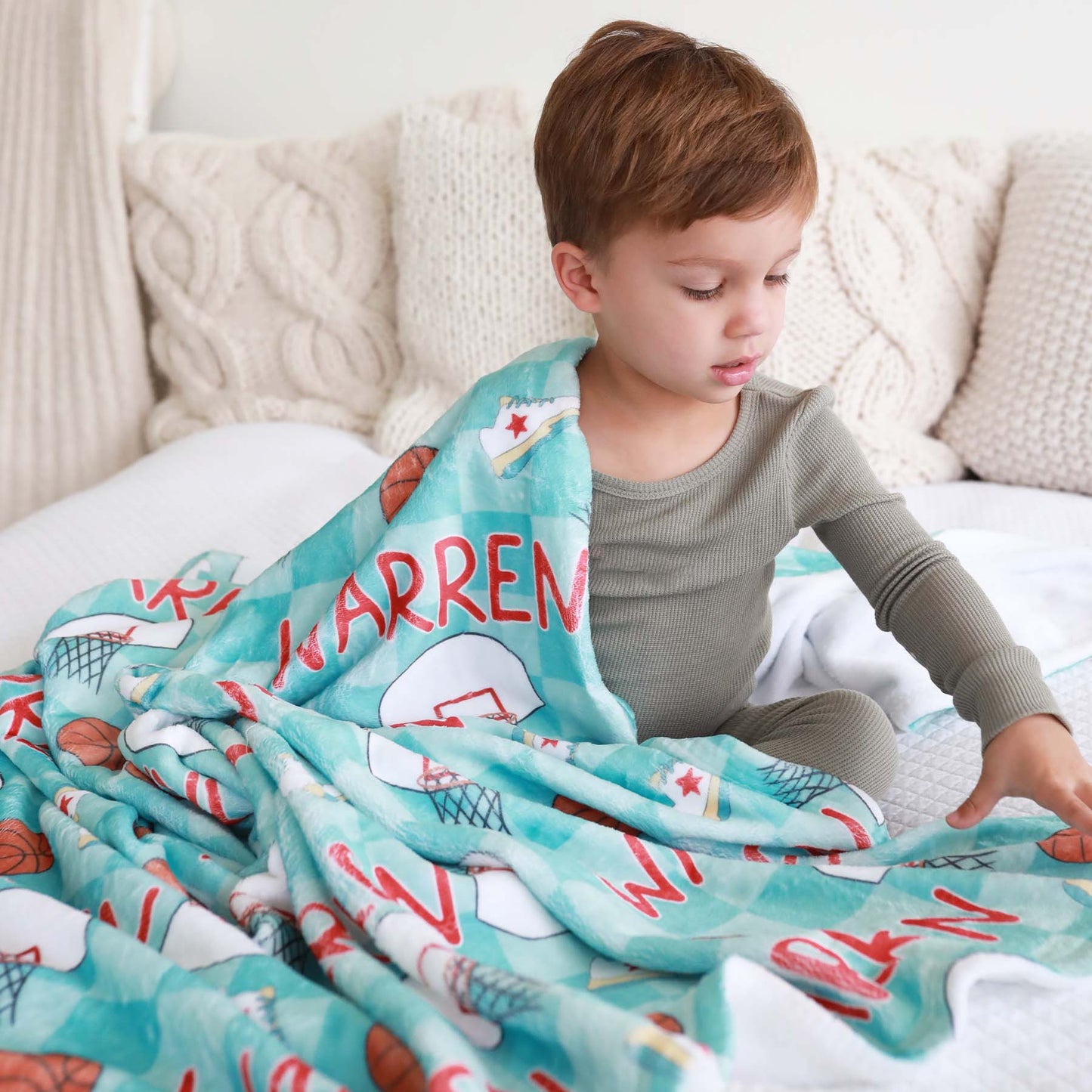 Basketball Star Personalized Kids Blanket