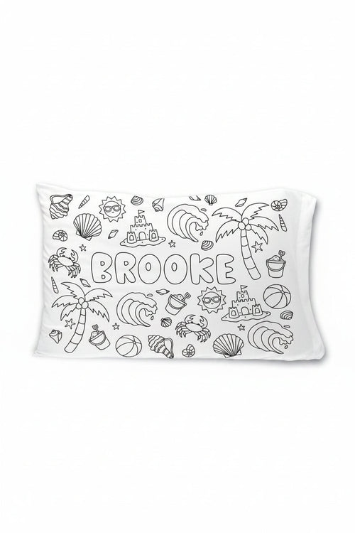 Colorable Personalized Pillowcase | Beach Bash