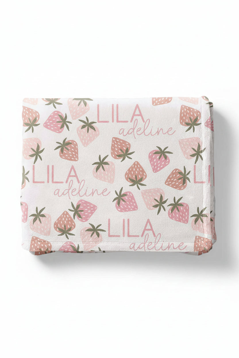 Berry Happy Personalized Kids Blanket