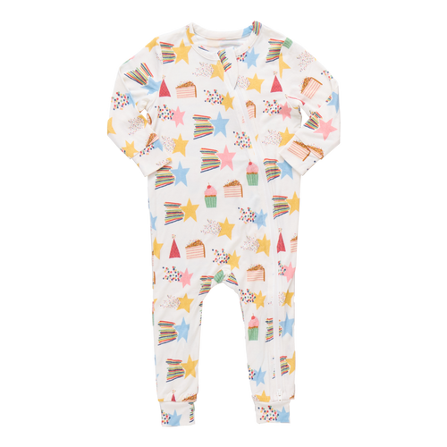 Baby Bamboo Romper - Birthday Star