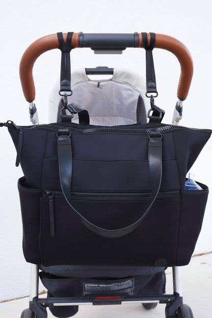 Lane Convertible Diaper Bag Tote | Black