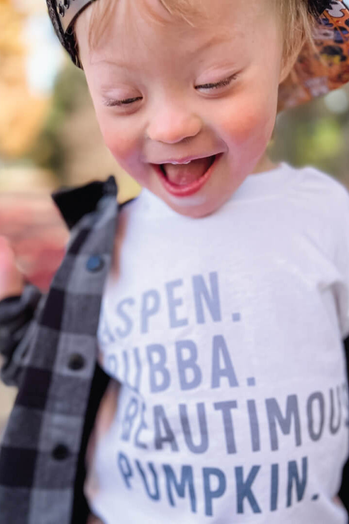 Personalized Nickname Color Block Kids Graphic Tees