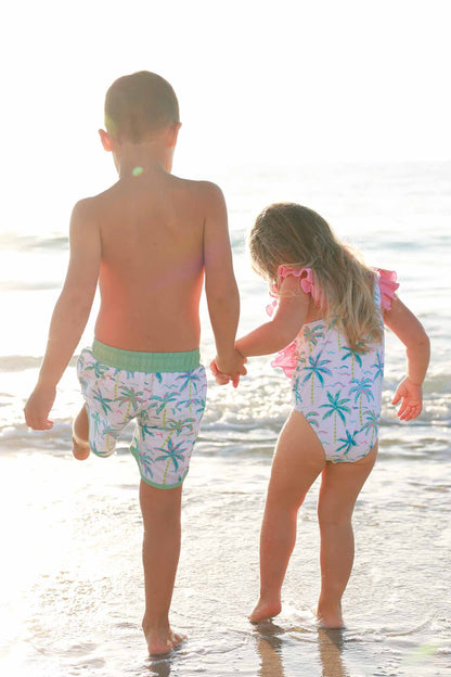 Double Ruffle One Piece | Blue Lagoon