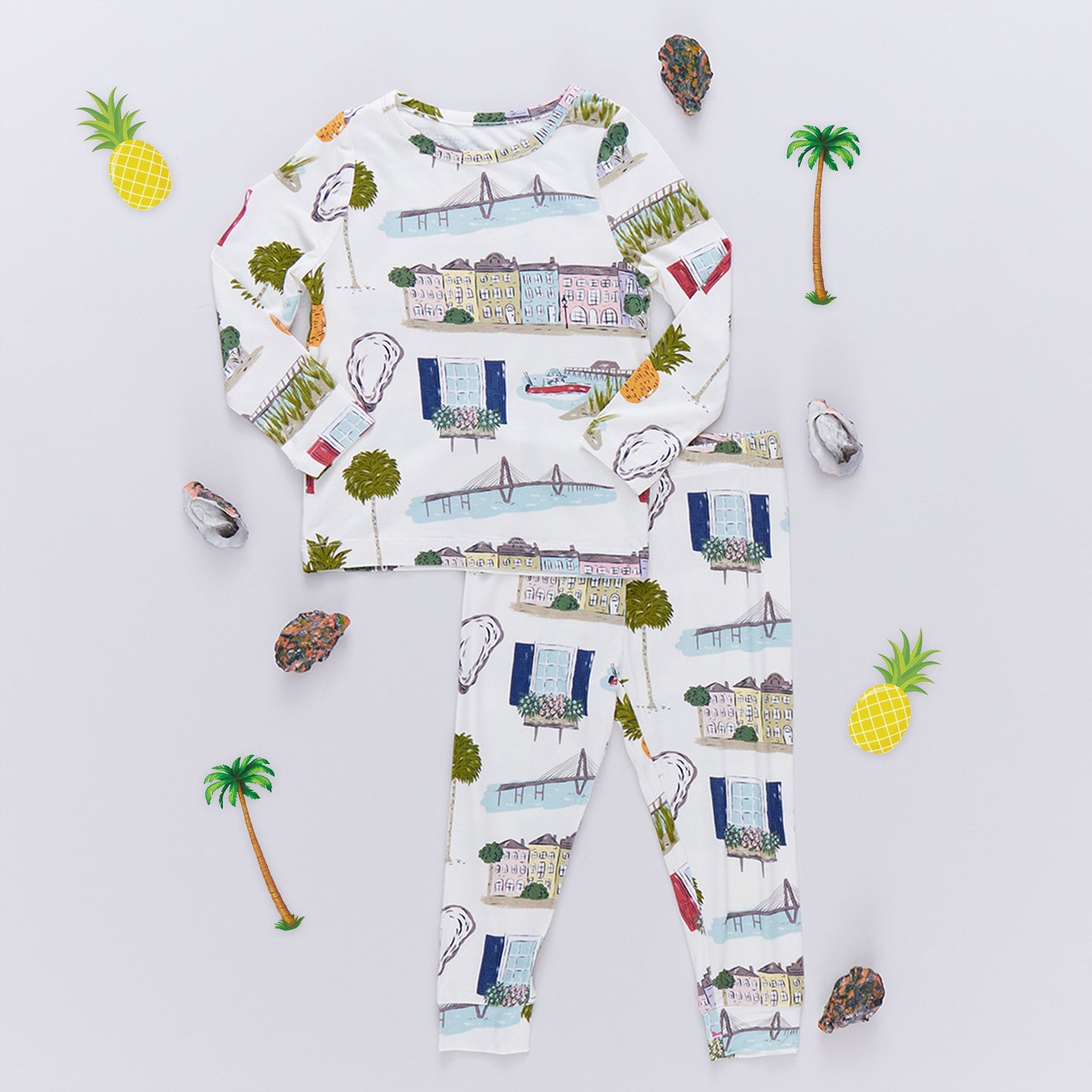 Kids Bamboo PJ Set - Charleston