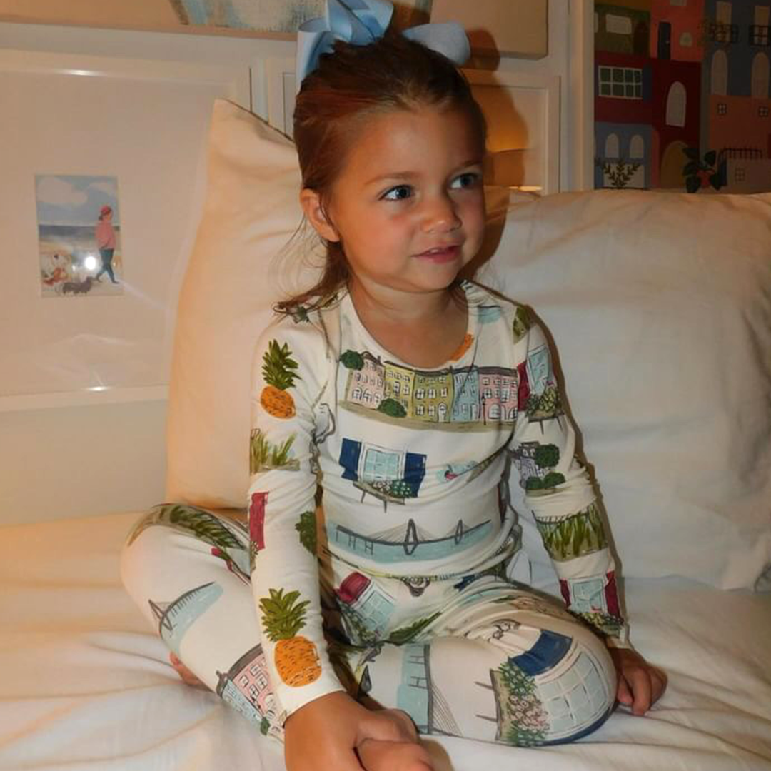 Kids Bamboo PJ Set - Charleston