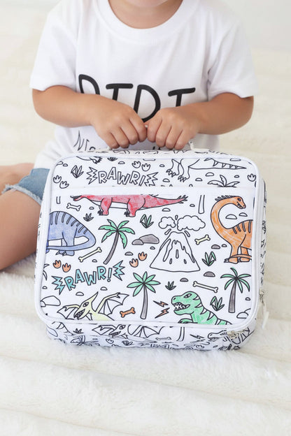 Kids Colorable Lunchbox | Jurassic Playground