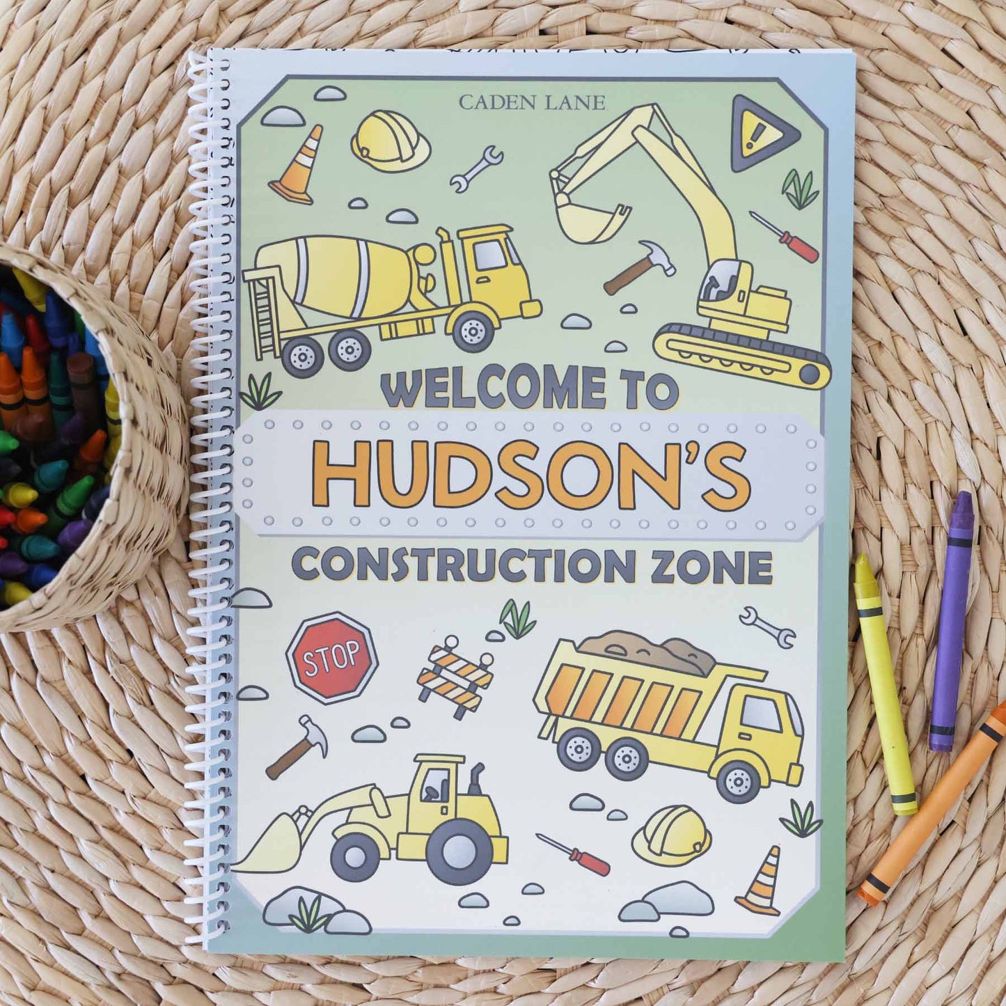 Personalized Coloring Book | Construction Zone