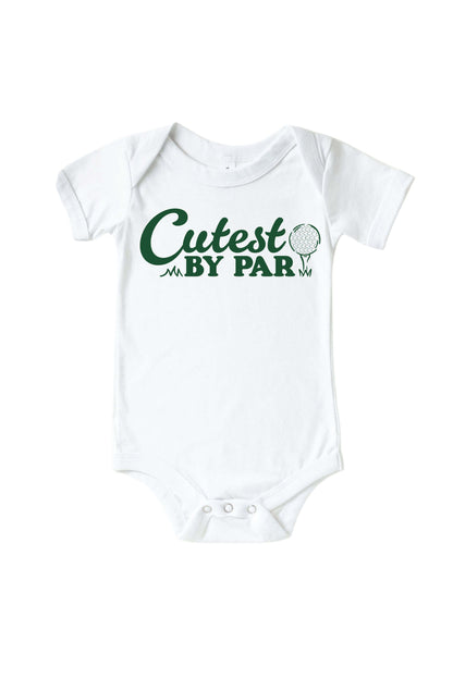 Cutest By Par Graphic Bodysuit & Kids Tee | White