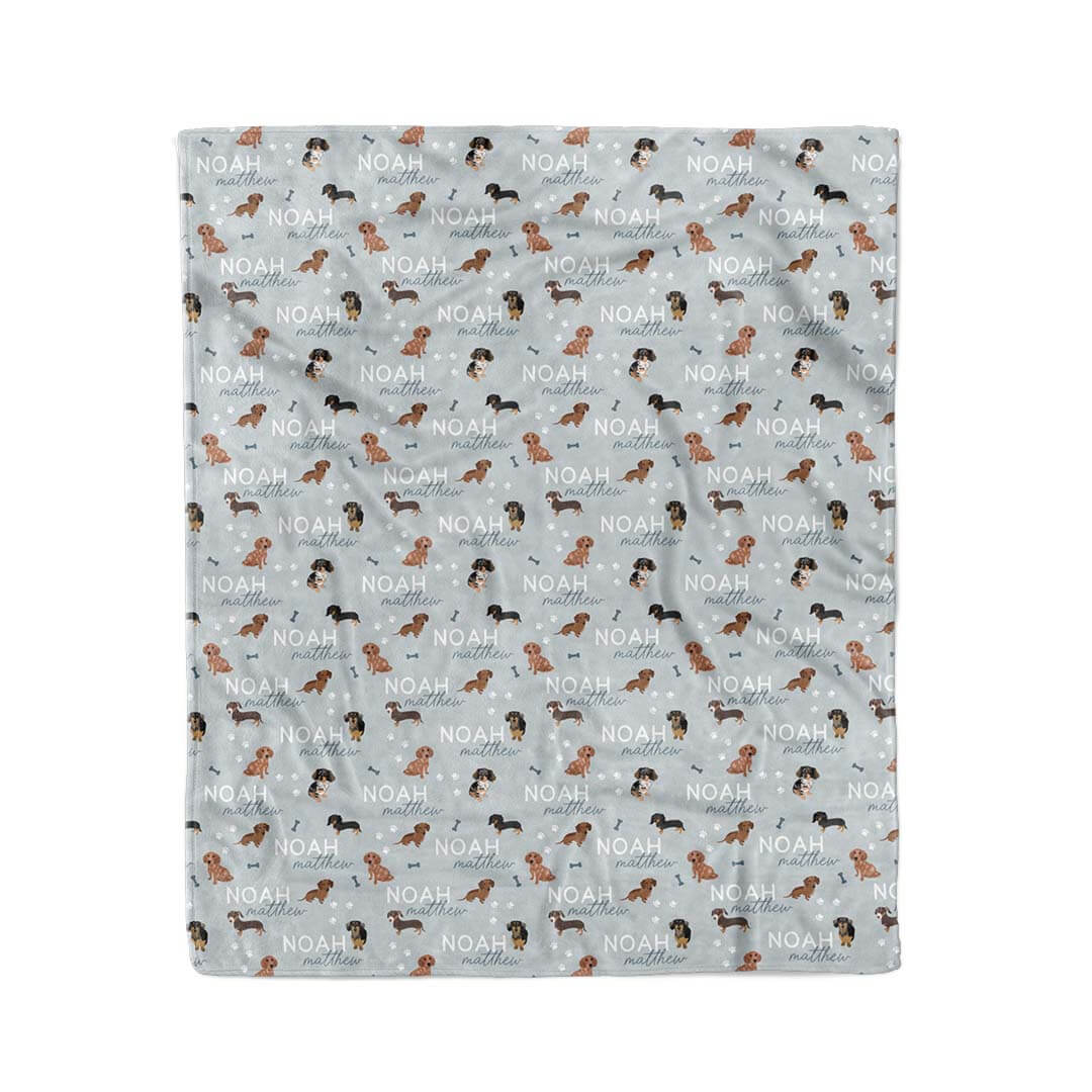 Personalized Kids Blanket | Dachshund